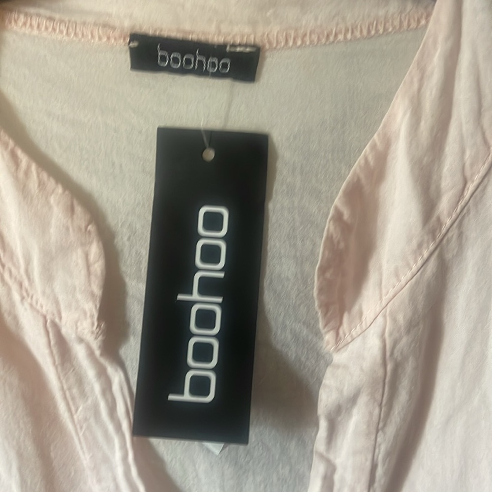 NWT💕 Boohoo Plus Size Long Sleeve Crochet Trim Dress Size 16 - Picture 6 of 8